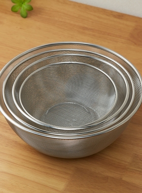 NITORI宜得利家居不锈钢洗菜漏盆水果篮网盆洗菜筐控水篮沥水盆