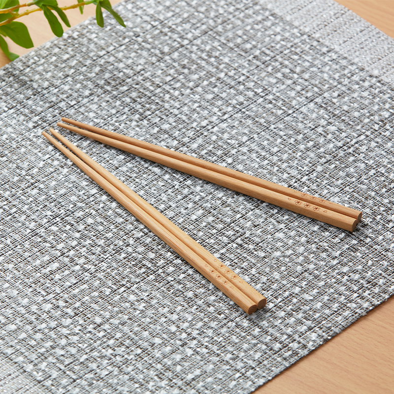 NITORI宜得利家居家用厨房客厅小餐具实木筷子黄檀木筷2双组