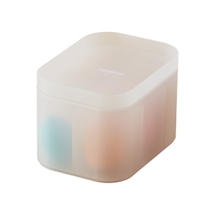 NITORI宜得利家居 可叠加自由组合磨砂半透明卧室桌面宿舍收纳盒