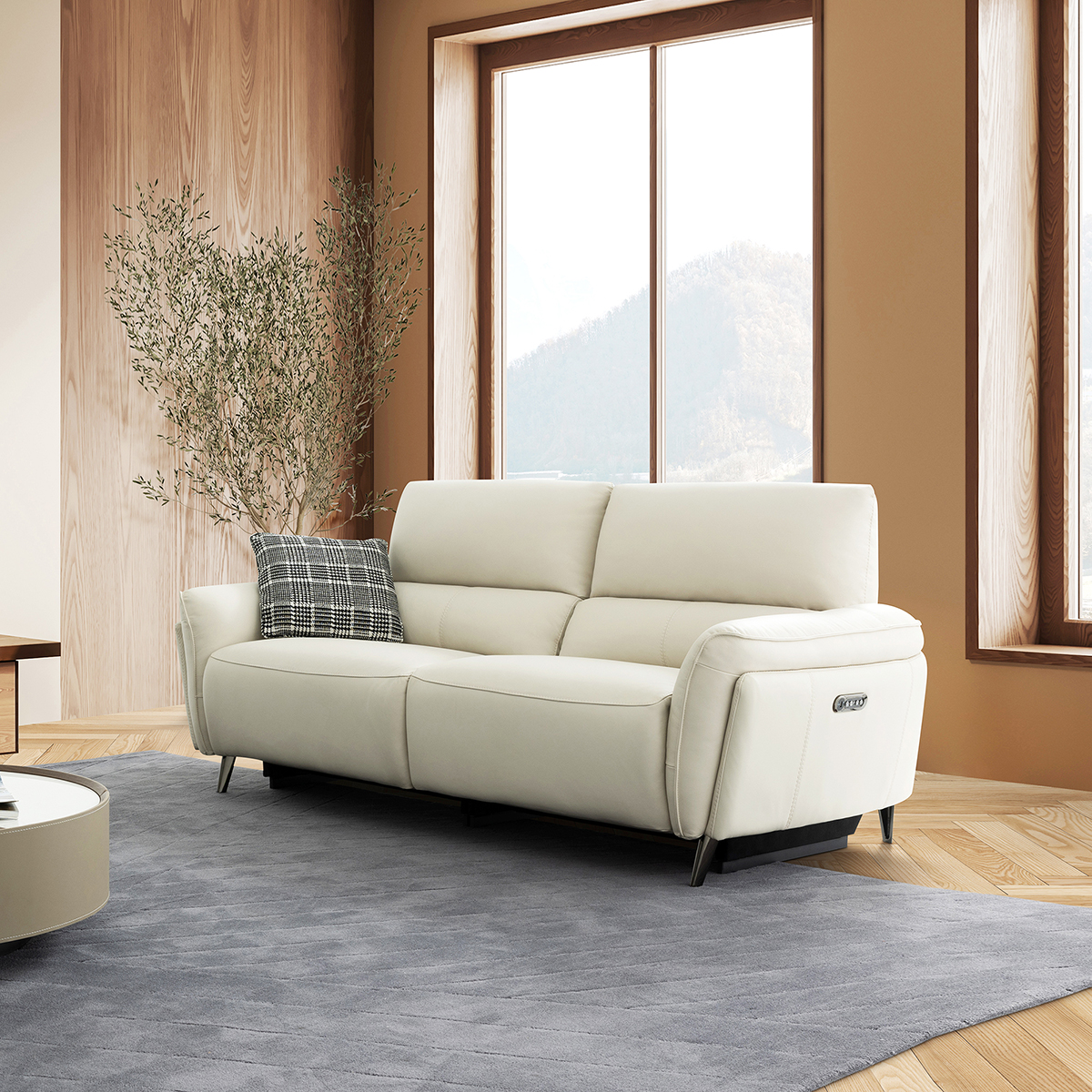 NITORI宜得利家居家具定制电动沙发LS02系列NW头层牛皮款