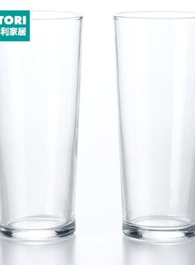 NITORI宜得利家居简约钢化玻璃杯家用水杯2只装 425ML