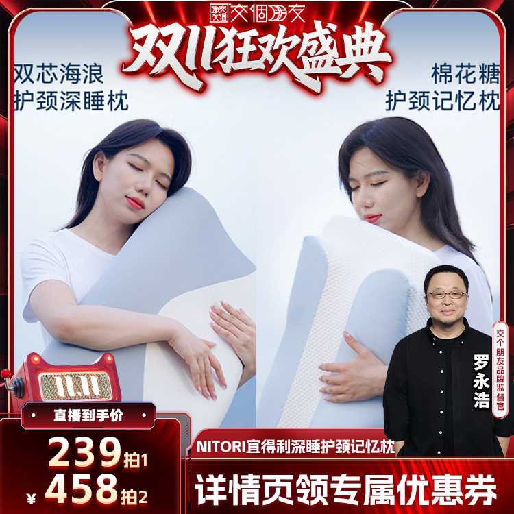 NITORI宜得利家居双芯海浪枕