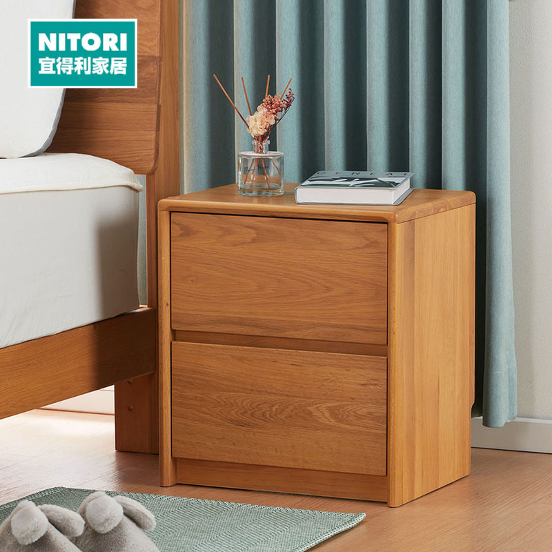 NITORI宜得利家居家具实木橡木简约日式床头柜 宜木WP02,住宅家具,床头柜,淘宝优惠券,粉丝福利购,淘宝优惠卷