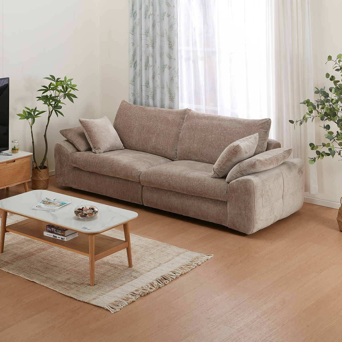 NITORI宜得利家居三人位直排沙发