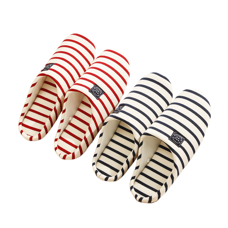 NITORI宜得利家居 家用软底室内日式棉拖男女通用拖鞋 休闲假日