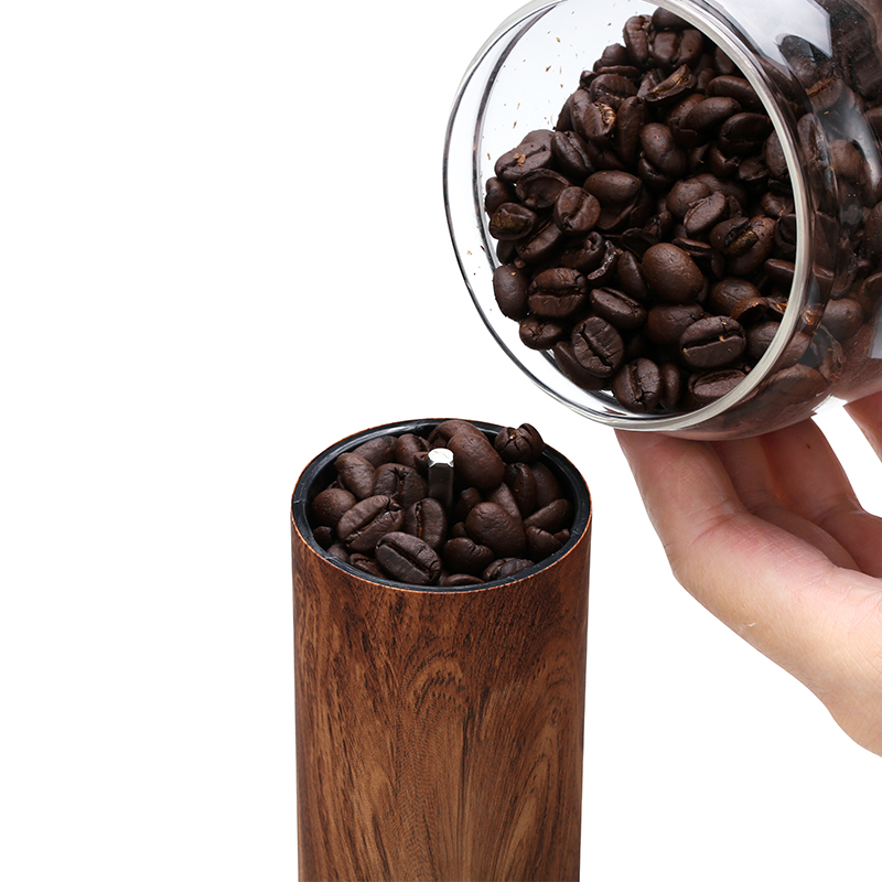 NITORI宜得利家居 手磨咖啡研磨器咖啡豆研磨机木纹不锈钢