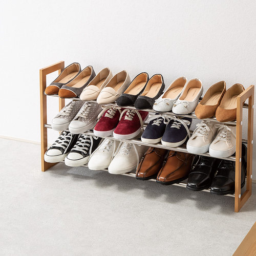 NITORI宜得利家居 学生宿舍门口鞋子多层室内简易放置架 伸缩鞋架