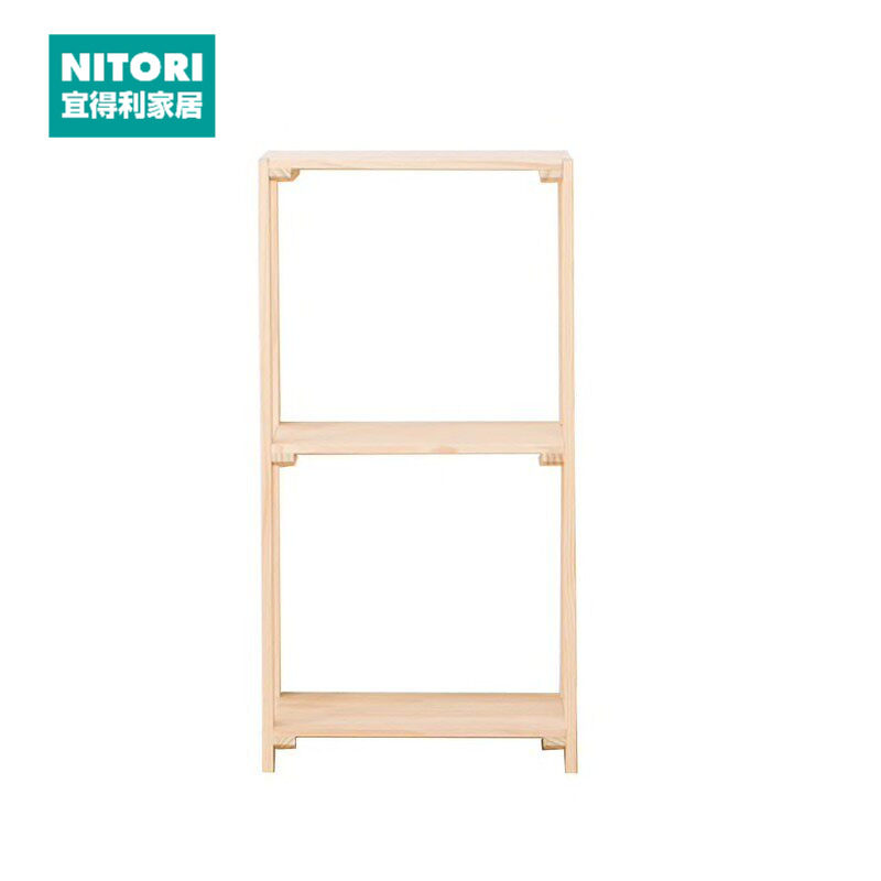 NITORI宜得利家居 现代客厅卧室收纳松木实木置物木制层架新莫克