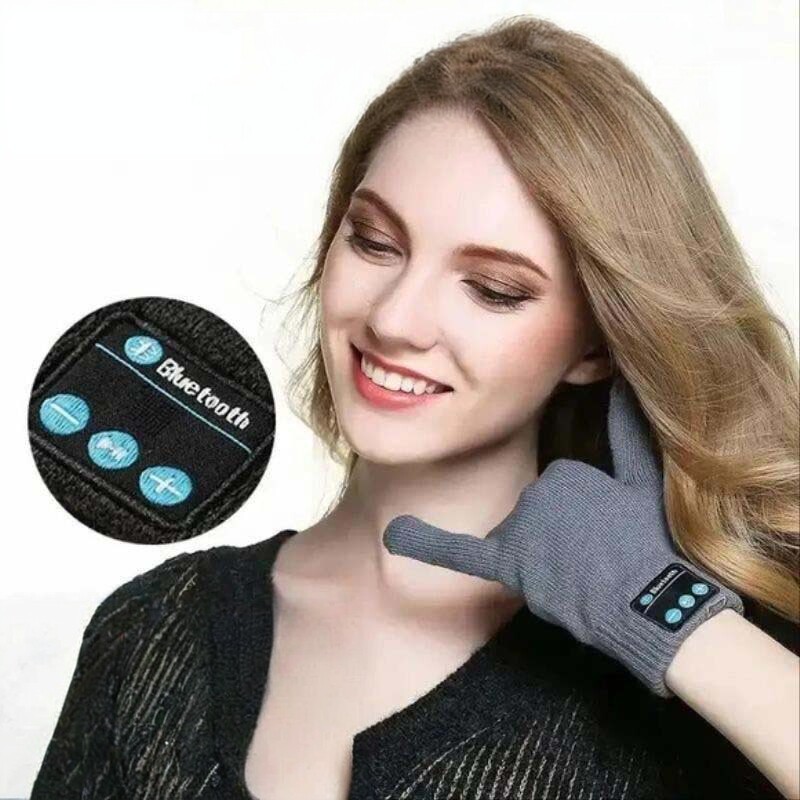 触屏蓝牙无线智能手套耳机音乐双频音响接电话零售可触控