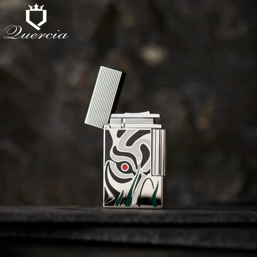 祝融-凯西亚京剧虎眼朗声充气侧滑打火机高档钢琴音黄铜男士礼品