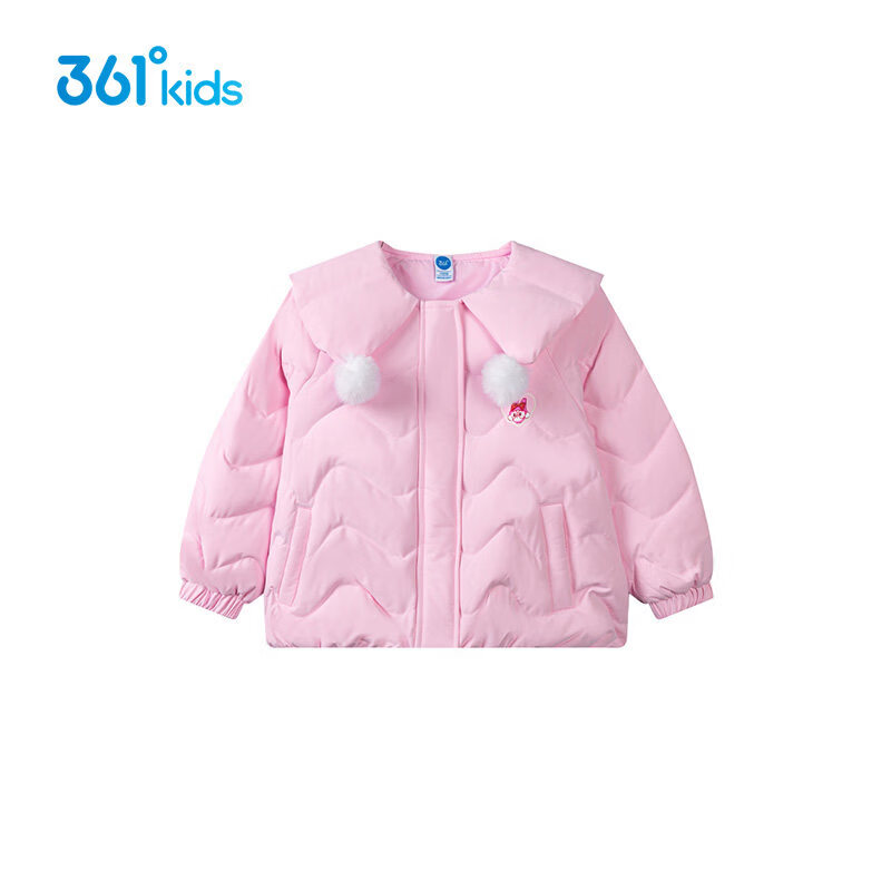 361°童装女童羽绒服保暖棉服2026秋季新款中小童可爱外套冬装
