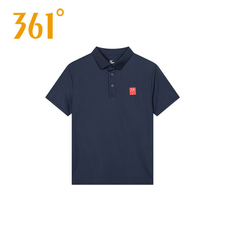 361度男装纯色运动POLO衫