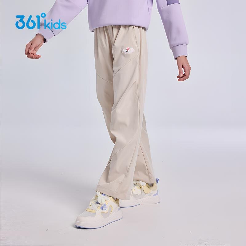 361°童装女童工装裤梭织长裤2026春季新款小中大童运动裤子