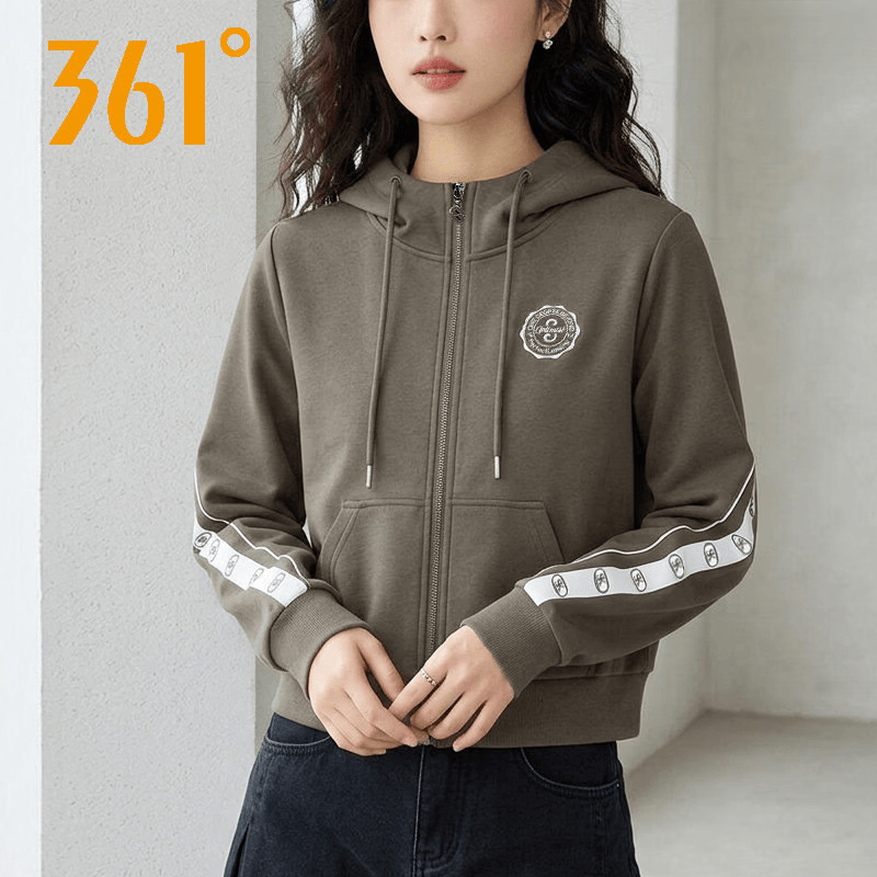 361°连帽卫衣开襟长袖女装