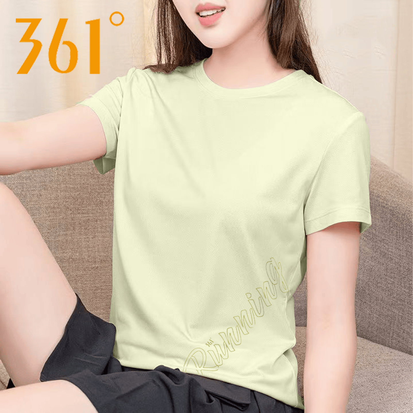 361°运动t恤女装短袖透气速干衣
