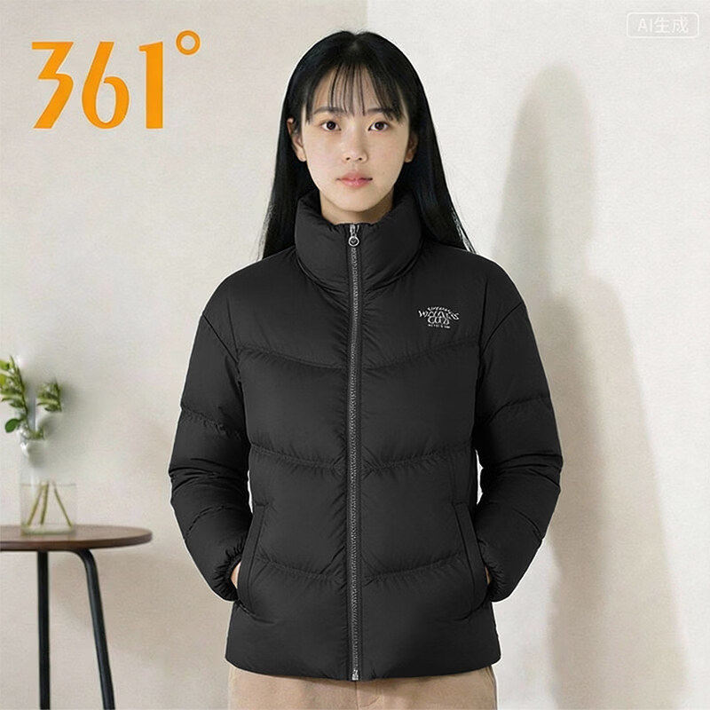 361°短款羽绒服女2026冬季新立领加厚保暖羽绒大衣外套