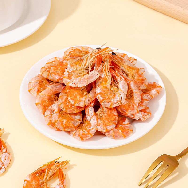 电烤脆皮虾小白虾干海味零食开袋即食海虾零食