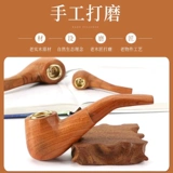 Старомодная портативная курительная трубка ручной работы, деревянный мундштук