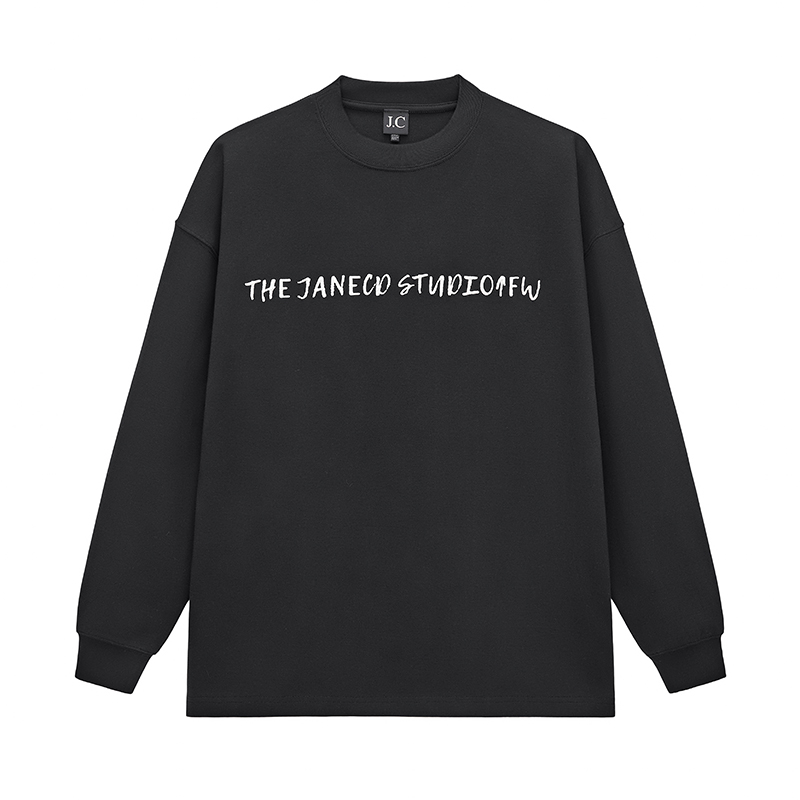 J.C/简裁长袖T恤290克新款圆领