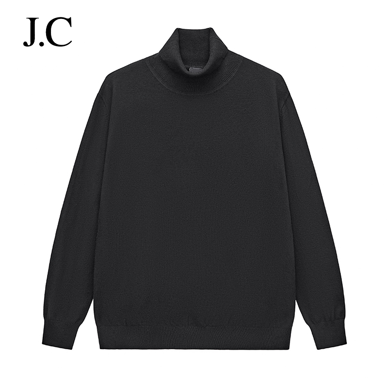 简裁2024秋季新款男士高领毛衣