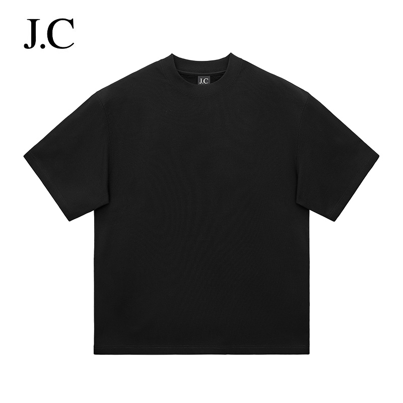 JC纯棉短袖T恤基础百搭休闲落肩
