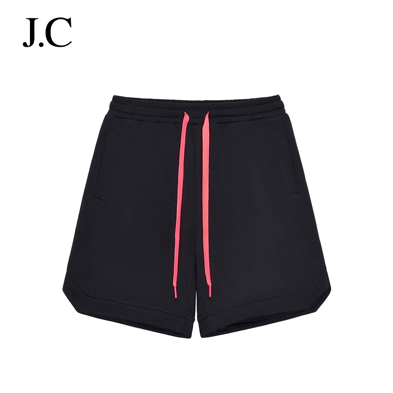 Janecd斜开叉美式高街潮牌五分裤