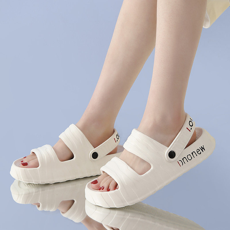 路路佳洞洞鞋女夏2024新款踩屎感eva厚底沙滩鞋防滑防臭户外拖鞋