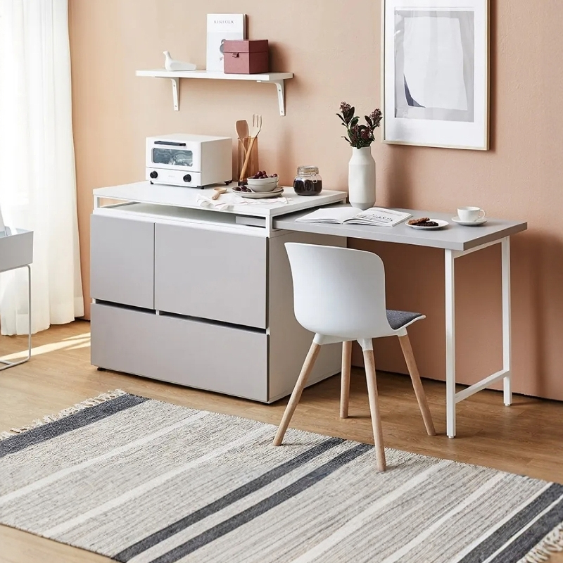 实木餐边柜储物柜一体