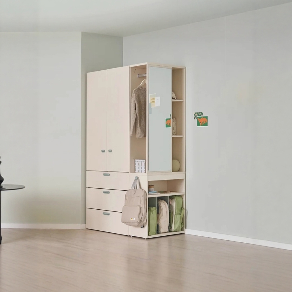 汉森衣柜进口实木双门挂衣