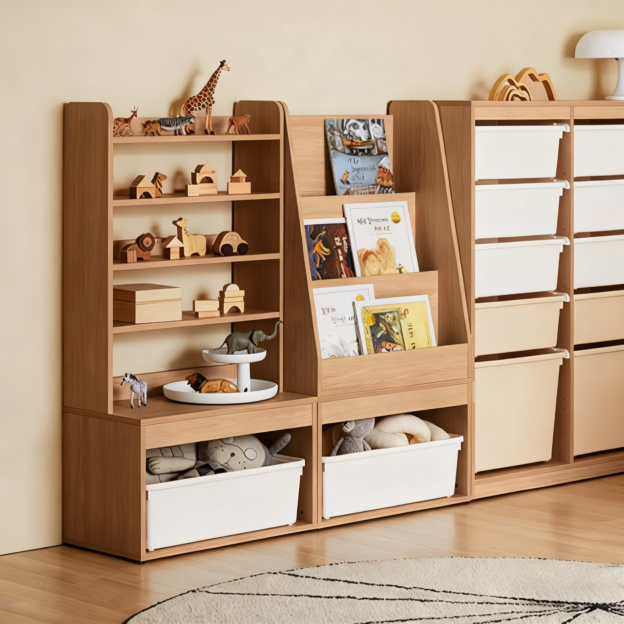 hanssem汉森儿童榉木书柜