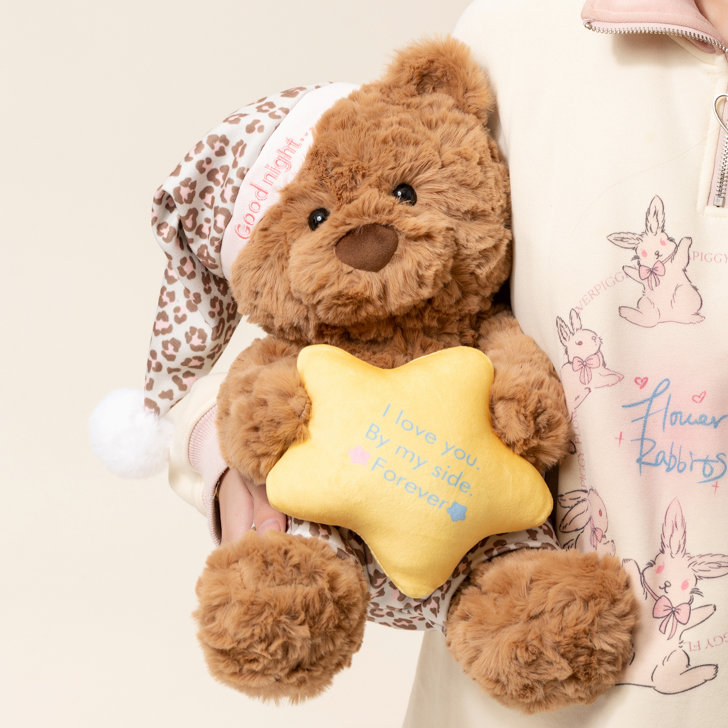 晚安睡衣小熊玩偶抱枕