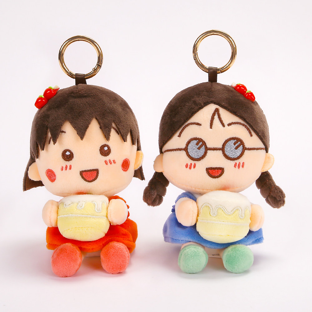 正版樱桃小丸子玩偶背包包挂件饰毛绒玩具钥匙扣公仔送女生日礼物
