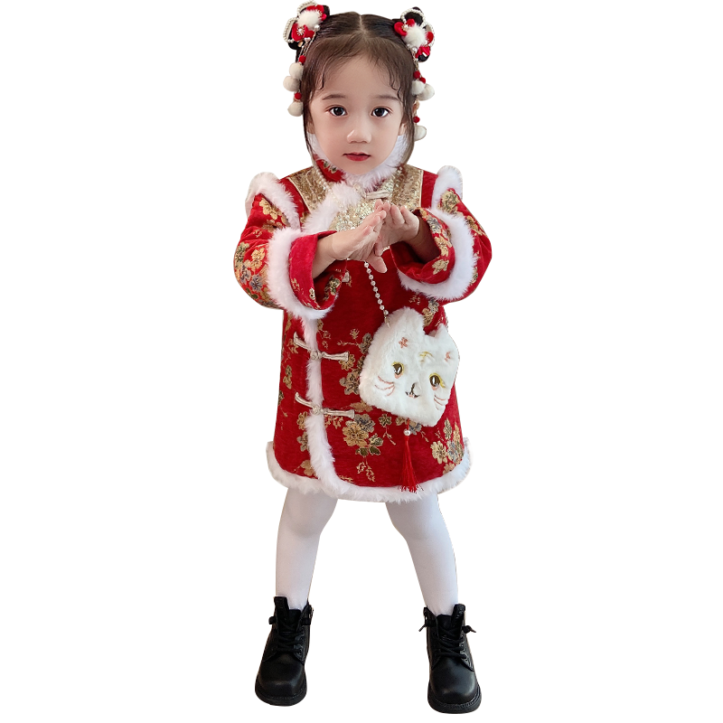 新款女童冬款拜年服冬季汉服