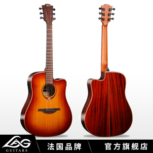 正品 法国LAG单板民谣吉他T118DCE电箱吉他弹唱指弹面单木吉他亮光