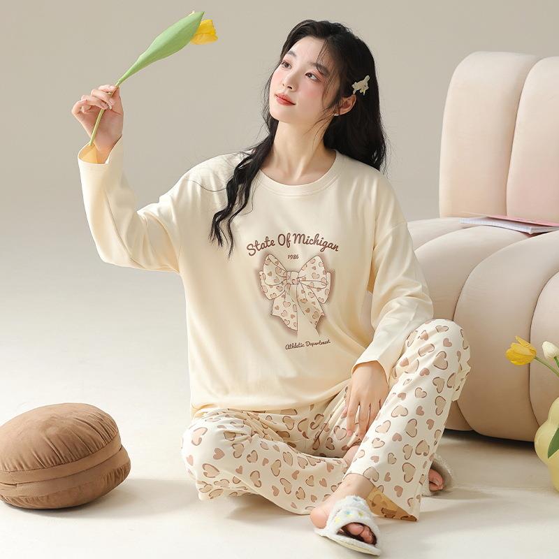 今年流行睡衣秋女款冬季德绒加厚长袖长裤休闲保暖冬天套装女士家