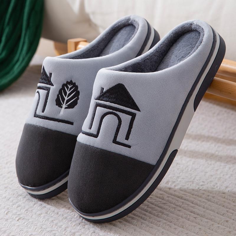 男式棉拖鞋男士2025新款男冬季居家居室内防滑家用地板情侣保暖毛