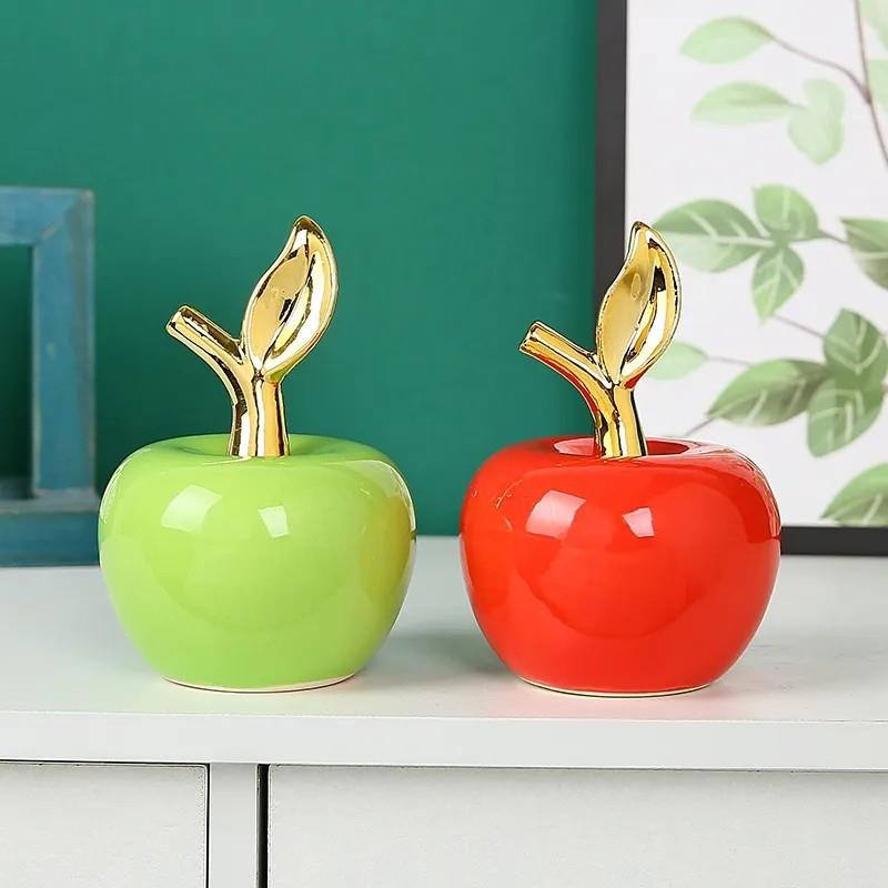 入门玄关摆件飘窗摆件装饰创意欧式苹果摆件室内玄关客厅书柜电视