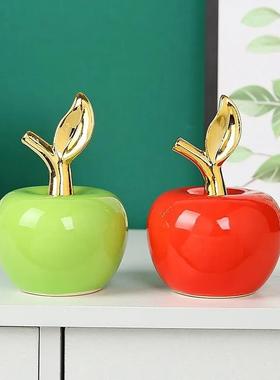 入门玄关摆件飘窗摆件装饰创意欧式苹果摆件室内玄关客厅书柜电视