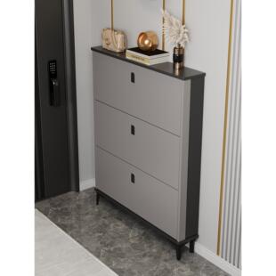 入户鞋柜一体靠墙超薄极窄鞋柜门口家用收纳柜门窄小新款门外走廊