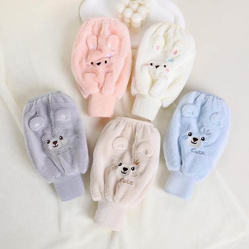 袖套男宝袖套女童小学生儿童女孩套袖新款羽绒服防脏护袖可爱短款