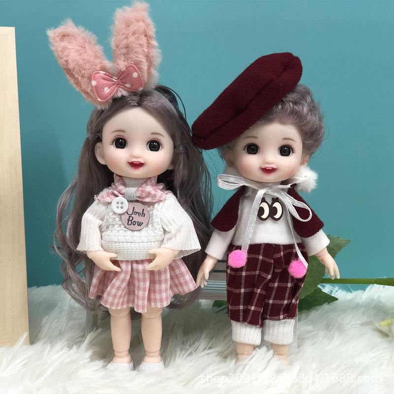 女孩子的玩具3到6岁女童爆款玩具新款17厘米微笑娃娃公主套装可换