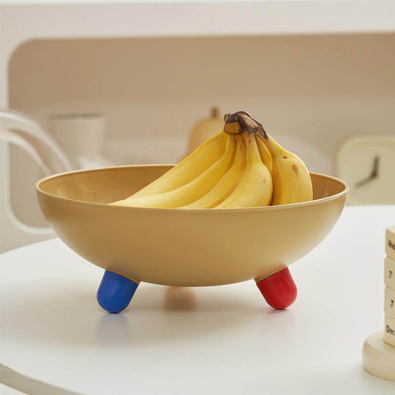 果盘客厅茶几家用2025新款时尚简约高脚果盘家用糖果零食盘多色客