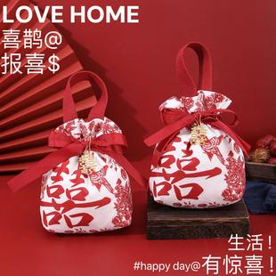 喜糖盒子大号喜糖盒子空盒批 婚礼高级感喜 发结婚喜糖袋简单新款