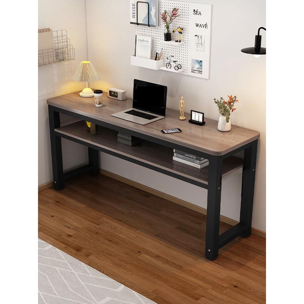 小型电脑桌卧室家用书桌双层台式学生家用卧室写字双人学习桌简易