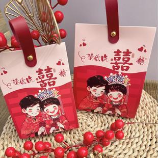 空盒高级感 婚礼糖果包装 喜糖盒子大号喜糖盒子空盒批 发结婚新款