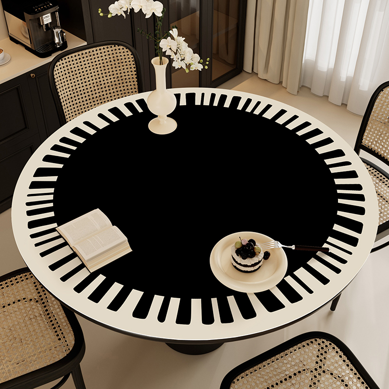 耐利森法式简约皮革圆桌垫