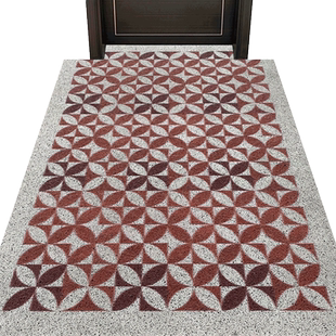 丝圈地垫新中式入户门进门地毯高端轻奢风家用户外门口可裁剪脚垫