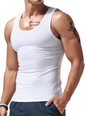 Cotton Men Vest Sleeveless Tank Top Male Undershirt 棉背心