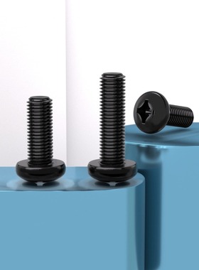 GX304黑色不锈钢十字圆头螺丝钉盘头螺钉螺栓M1.6M2M3M4M5M6M8M10