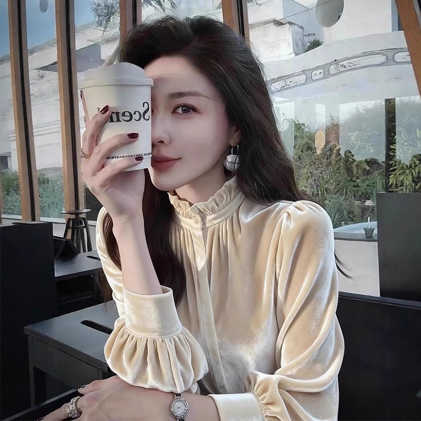 妮彩流行高端大牌2026春冬新款衬衫女士长袖小衫高级感妈妈装上衣,女装/女士精品,真丝上装,淘宝优惠券,粉丝福利购,淘宝优惠卷